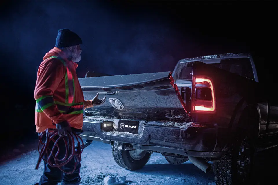 RAM pickup truck with contractor