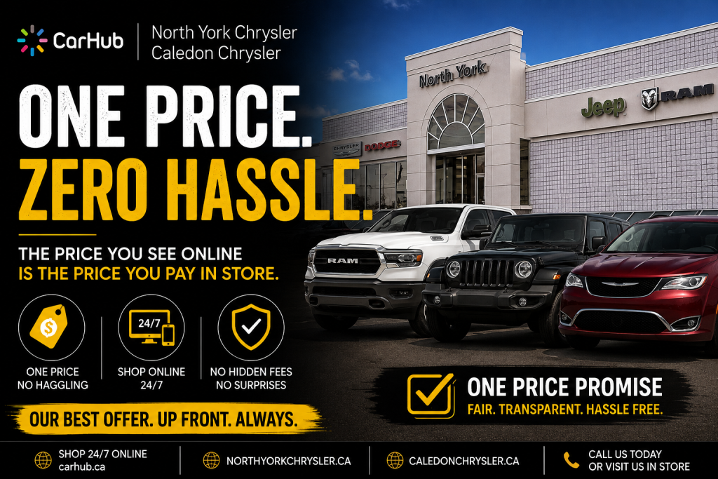 Our best price up front always why carhub north york & caledon chrysler is the best place to buy your vehicle